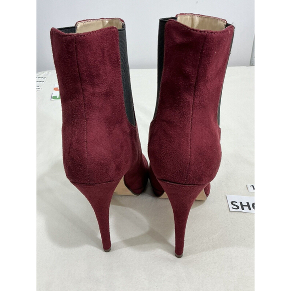 Womans M By Michael Antonio Maroon Pull On Platform Ankle Boots 8.5 - Picture 5 of 8